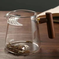 透明耐高温玻璃泡茶杯月牙杯带过滤一体公道杯