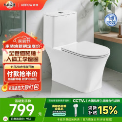箭牌 AE1021M 连体式马桶 305mm坑距