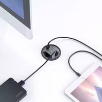奥睿科 桌洞式USB3.0分线器typec转接头台式笔记本电脑转换器多接口扩展坞带音频转换器hub延长线充电器