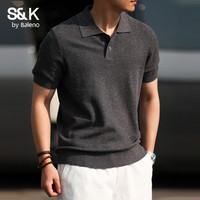 班尼路 天丝亚麻短袖POLO衫男士老钱风透气休闲莱赛尔针织翻领T恤
