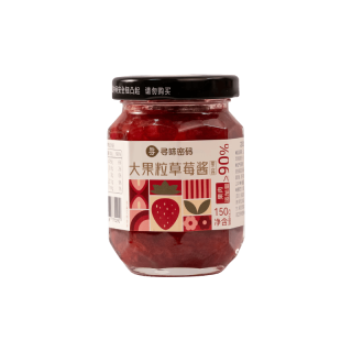 寻味密码 大果粒草莓酱真实果肉冲饮面包酱蛋糕圣代冰激凌果酱 大果粒草莓酱150g*2瓶