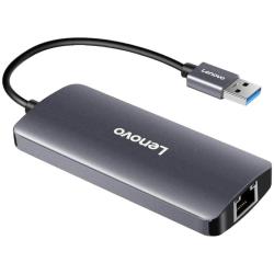 联想 F1 Pro USB3.0接口 Type-C扩展坞 千兆网卡 HUB集线器 多口转接头