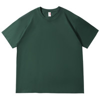 凡客诚品 230克重磅棉质短袖上衣夏装男女同款 墨绿 2XL