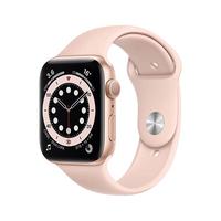 Apple 苹果 Watch Series 6 智能手表 44mm GPS款 金色铝金属表壳 粉砂色运动型表带 （GPS、心率、血氧）