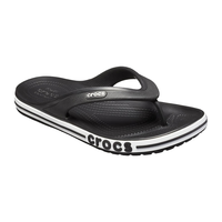 crocs 卡骆驰 男女款人字拖 205393-066 黑色/白色 43
