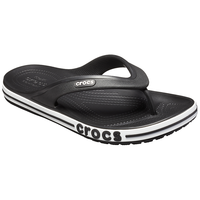 crocs 卡骆驰 男女款人字拖 205393-066 黑色/白色 40