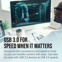 必恩威 256GB USB3.0高速U盘 便携大容量存储 办公学习两用 银色双装 快速传输 Silver