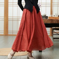  VEAL 中式国风禅意 女士半身裙 75CM