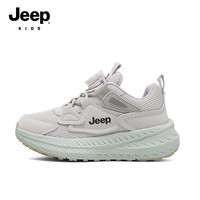 吉普 夏季男童网面透气登山鞋女童耐磨跑步鞋儿童运动鞋