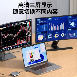 科乐多 usb转hdmi高清转换器分屏器三屏异显多屏双屏typec外接显卡