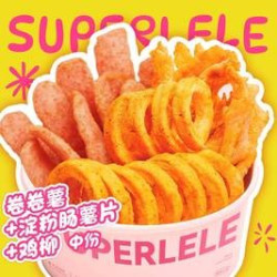乐乐姐 卷卷薯+淀粉肠薯片+鸡柳（中）