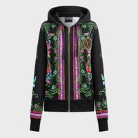VERSACE JEANS COUTURE 范思哲 女式 植物滕蔓印花连帽外套