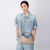 迪桑娜 时尚简约休闲hobo包 头层牛皮单肩包