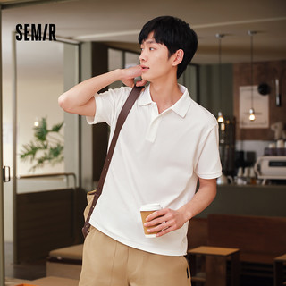  Semir/森马 吸湿速干 男士POLO衫 2XL 本白10102