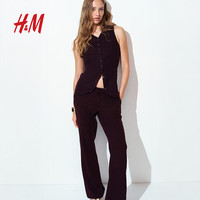 H&M 亚麻混纺 女士西裤