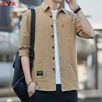  YALU/雅鹿 100%纯棉 男士衬衫