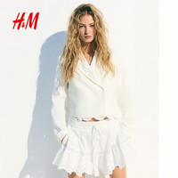  H&M 亚麻混纺 女士西装外套