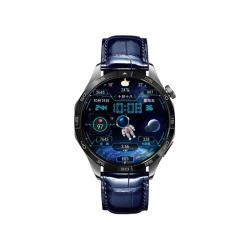 华为 蓝牙通话 智能手表 鳄鱼皮表带  真皮表带 曜石黑 蓝色 46mm