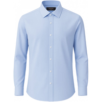  YOUNGOR/雅戈尔 免烫抗皱 男士衬衫 浅蓝条纹VLDP114782IJY 41 （175/96Y）