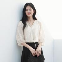 限尺码：伊芙丽 复古绣花 女士衬衫