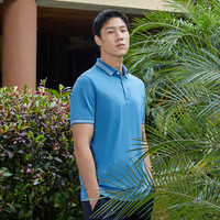 雅戈尔 短袖POLO衫 翻领 棉赛莱尔棉弹柔滑舒适