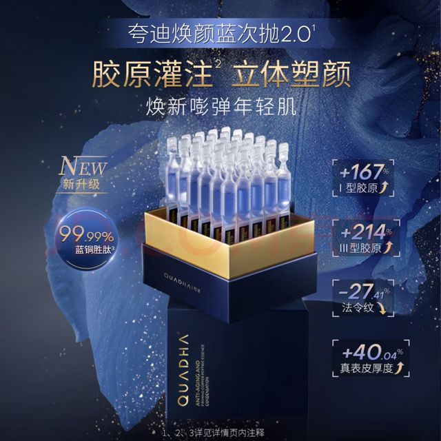 夸迪 华熙生物夸迪2.0蓝次抛精华30支*1.25ml