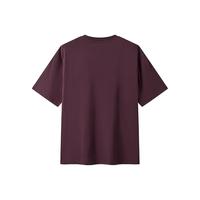 Semir/森马 趣味斑驳印花 男士短袖T恤 2XL 酒红60977