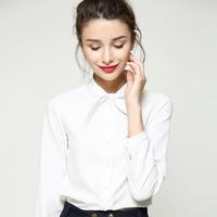 白鹿语 春秋款时尚通勤减龄休闲长袖衬衫女