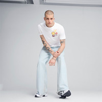 PUMA 纯棉白色印花休闲短袖T恤男新款夏季运动上衣 688949 白-02