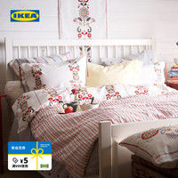宜家 AKERKULLA阿库拉被套枕套花纯棉床上用品宿舍加厚卧室 被套和枕套花150x200cm