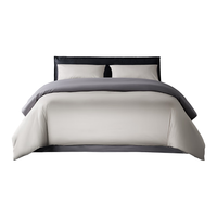  京东京造 100支长绒棉贡缎 纯棉四件套 床单 被套 枕套 【100支 新人体验价】英伦灰