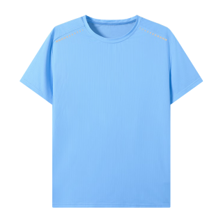 京东京造 凉感 速干运动T恤 冰川蓝 2XL
