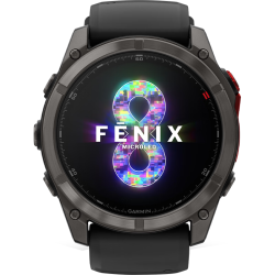 佳明 Fenix 8 MicroLED ECG心电监测 黑色 51mm 蓝牙版 智能手表