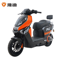 雅迪 高性能 电动摩托车 黑橙色 72V38A石墨烯铅酸