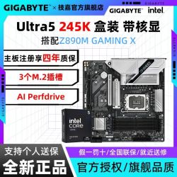 技嘉 英特尔Ultra5 245K盒装带核显搭技嘉Z890M GAMING X台式机板U套装