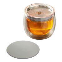  黄盏 茶水分离过滤一体 玻璃泡茶壶 来福滤网 硅胶盖