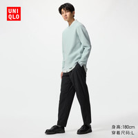 优衣库 男装高弹力休闲裤 黑色 S