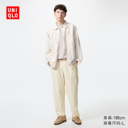 优衣库 麻混纺舒适九分裤男装/休闲裤宽松版型26春夏新款482258