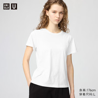 优衣库 SUPIMA COTTON 女士短袖T恤 00 白色