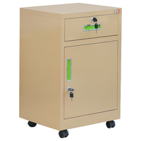  钱柜 储物 铁皮柜 轮 锁  古铜金（钥匙锁） 3层