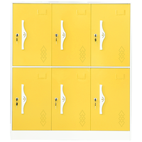  ZHONGWEI/中伟 GYGL-61 六门更衣柜  六门黄色 3层