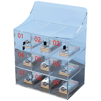  NG/奈高 透明 手机存放柜 锁  9门手机存放柜（加厚亚克力） 2层