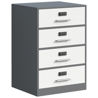  ZHONGWEI/中伟 WJG-20 钢制铁皮 文件柜  长440mm;宽390mm;高650mm 二斗一门柜 2层