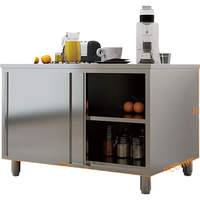  ZHONGWEI/中伟 BXGGZT-6 推拉门 不锈钢工作台  长1500mm;宽800mm;高800mm 201不锈钢1200*800 3层