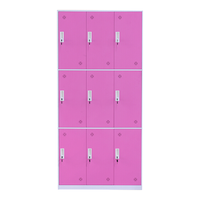  ZHONGWEI/中伟 CSGYG-9S 薄边 更衣柜  薄边红色九门 3层