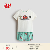 H&M 印花棉质 儿童睡衣套装