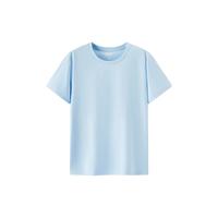  Semir/森马 凉感透气 女士短袖T恤 蓝色调00388-活力圆领 M