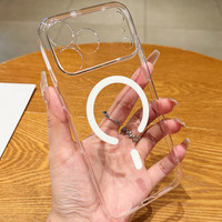  斯幻柯 防摔 苹果17promax手机壳 护镜光面磁吸 自带镜头膜 磁吸防摔保护套