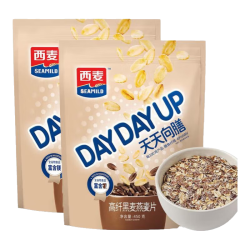 西麦 奇亚籽即食混合谷物燕麦片袋无添加蔗糖高纤高蛋白饱腹代餐食品  450g*1袋