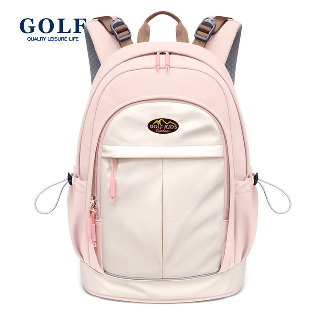 高尔夫 双肩包防泼水通勤出游背包 款式14-粉配米白